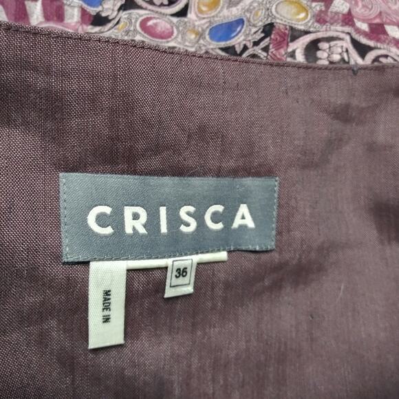 Crisca 80s Printed Georgette Palazzo High Waisted Wide Leg Boho Pants Size Small - Picture 7 of 10